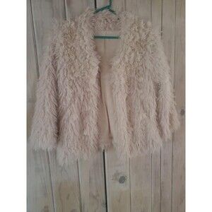 Miss Me Faux Fur Cream Jacket Size Small